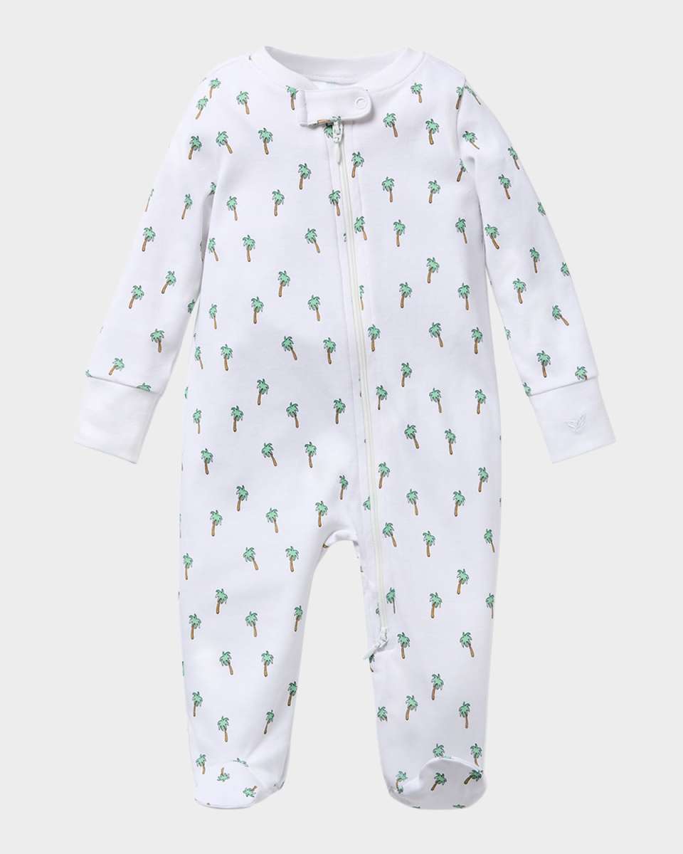 Boy's Palmier Printed Footie, Size Newborn-9M